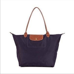 Longchamp Le Pilage Tote (small - bilberry)